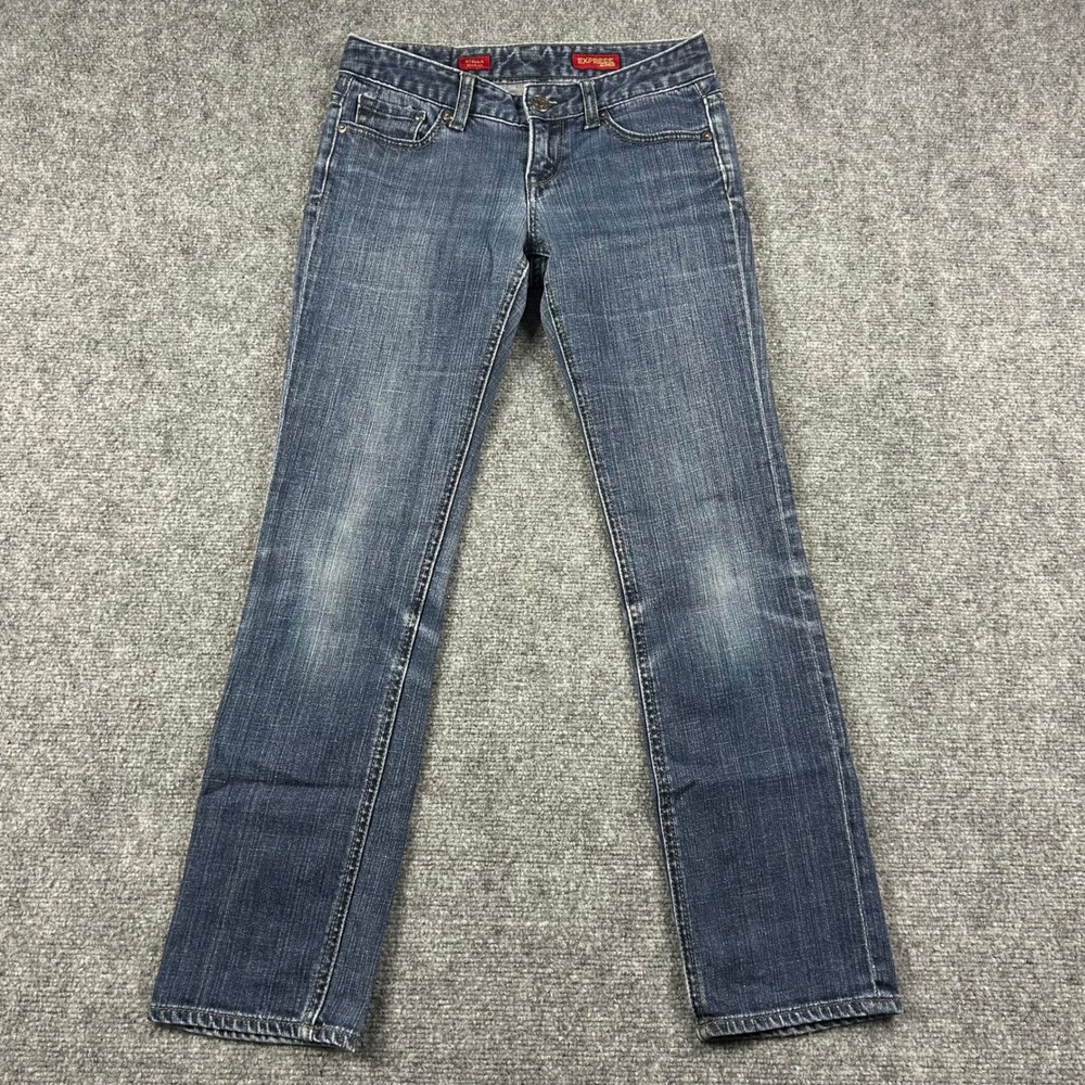 Express Stella Skinny Leg Jeans Womens 0S Blue Low Rise Denim Casual Pants